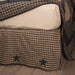 Black Check Star Twin Bed Skirt 39x76x16