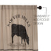 Sawyer Mill Charcoal Cow Shower Curtain 72x72