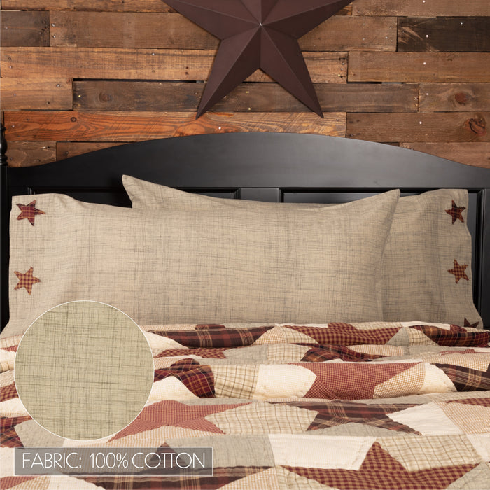 Abilene Star King Pillow Case Set of 2 21x40