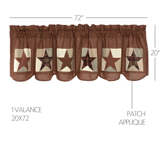 Abilene Patch Block and Star Valance 20x72