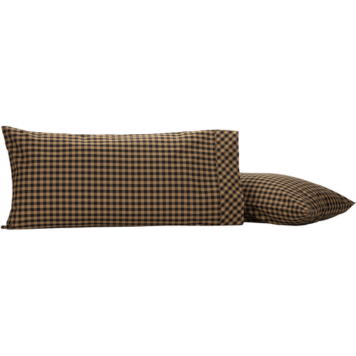 Black Check King Pillow Case Set of 2 21x40