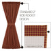 Burgundy Check Door Panel 72x40