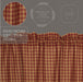 Burgundy Check Scalloped Valance 16x60