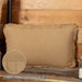 Burlap Natural Pillow w/ Fringed Ruffle 14x22