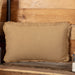 Burlap Natural Pillow w/ Fringed Ruffle 14x22