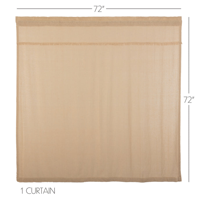 Burlap Vintage Shower Curtain 72x72