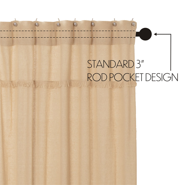 Burlap Vintage Shower Curtain 72x72