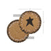 Kettle Grove Jute Coaster Stencil Star Set of 6