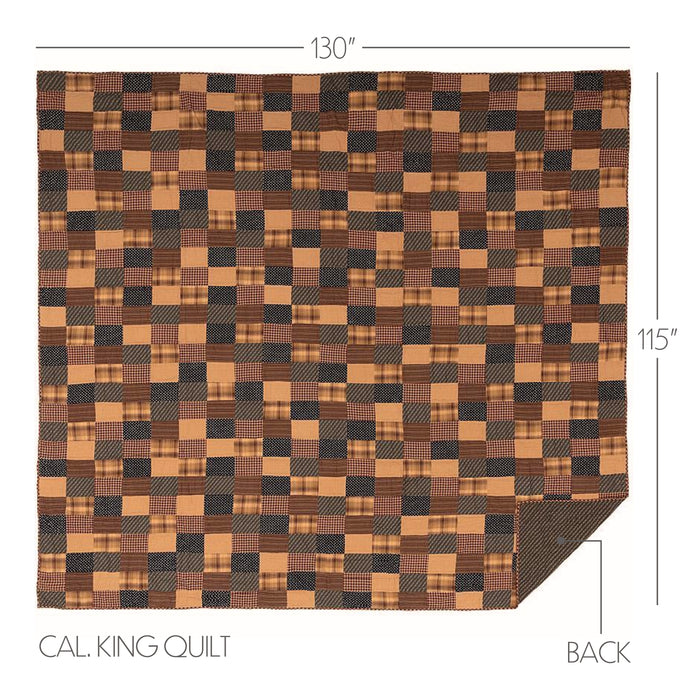 Patriotic Patch California King Quilt 130Wx115L