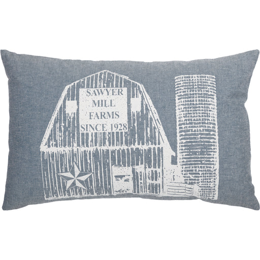 Sawyer Mill Blue Barn Pillow 14x22