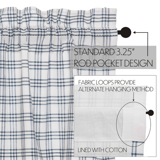 Sawyer Mill Blue Plaid Swag Set of 2 36x36x16