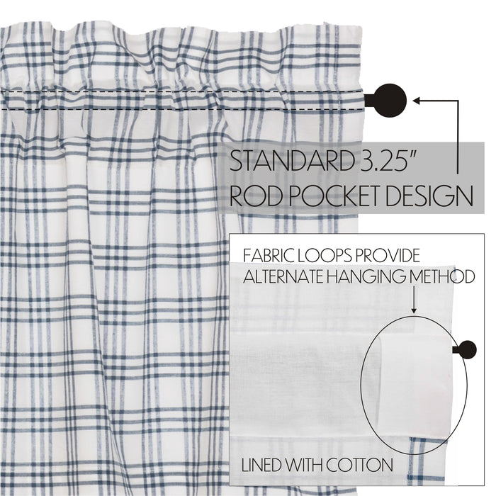 Sawyer Mill Blue Plaid Balloon Valance 15x60