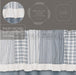 Sawyer Mill Blue Chambray Solid Panel with Attached Patchwork Valance Set of 2 84x40