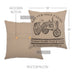 Sawyer Mill Charcoal Tractor Pillow 18x18