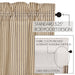 Sawyer Mill Charcoal Ticking Stripe Prairie Long Panel Set of 2 84x36x18
