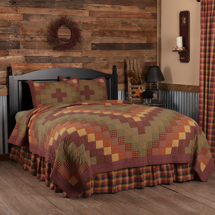 Heritage Farms Twin Quilt Set; 1-Quilt 68Wx86L w/1 Sham 21x27