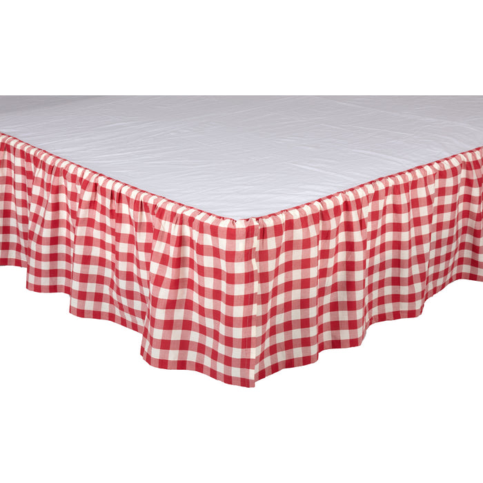 Annie Buffalo Red Check Twin Bed Skirt 39x76x16