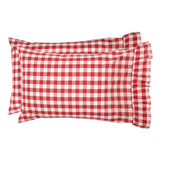 Annie Buffalo Red Check Standard Pillow Case Set of 2 21x30+4