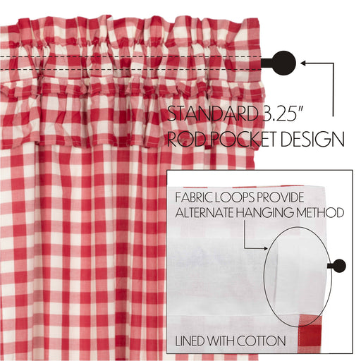 Annie Buffalo Red Check Ruffled Tier Set of 2 L36xW36