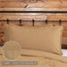 Burlap Natural King Sham w/ Fringed Ruffle 21x37