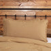 Burlap Natural King Sham w/ Fringed Ruffle 21x37