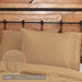 Burlap Natural Standard Pillow Case w/ Fringed Ruffle Set of 2 21x30