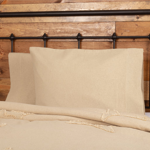 Burlap Vintage Standard Pillow Case Set of 2 21x30