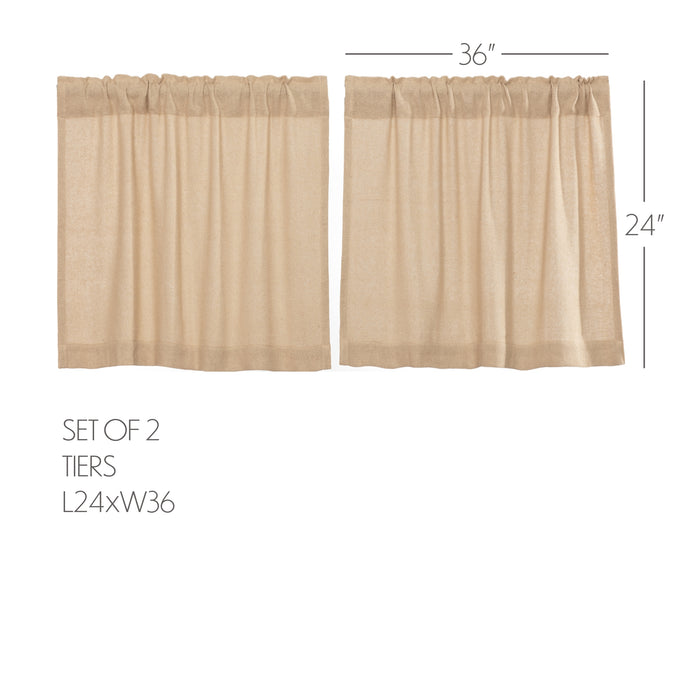 Burlap Vintage Tier Set of 2 L24xW36