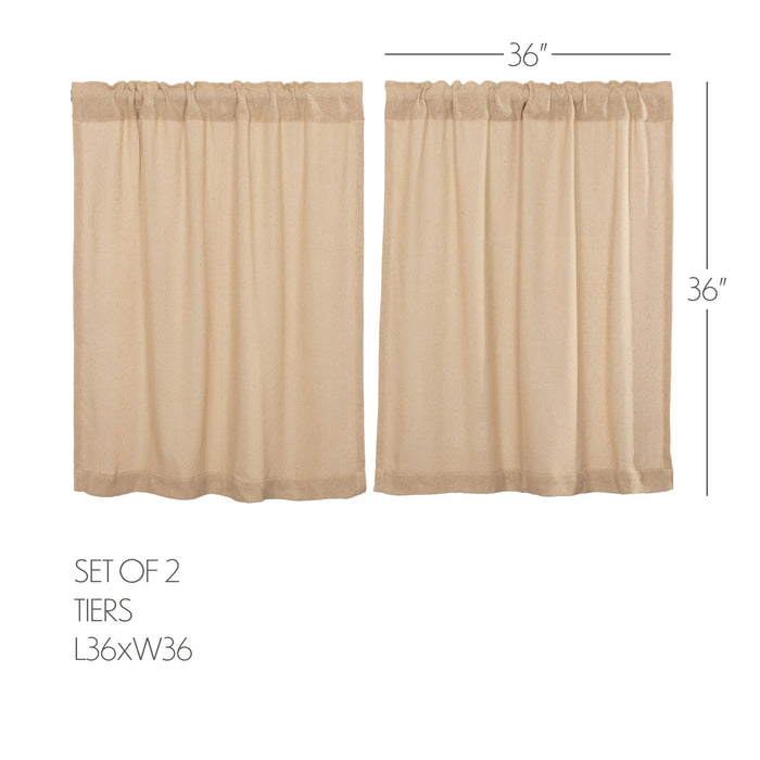 Burlap Vintage Tier Set of 2 L36xW36