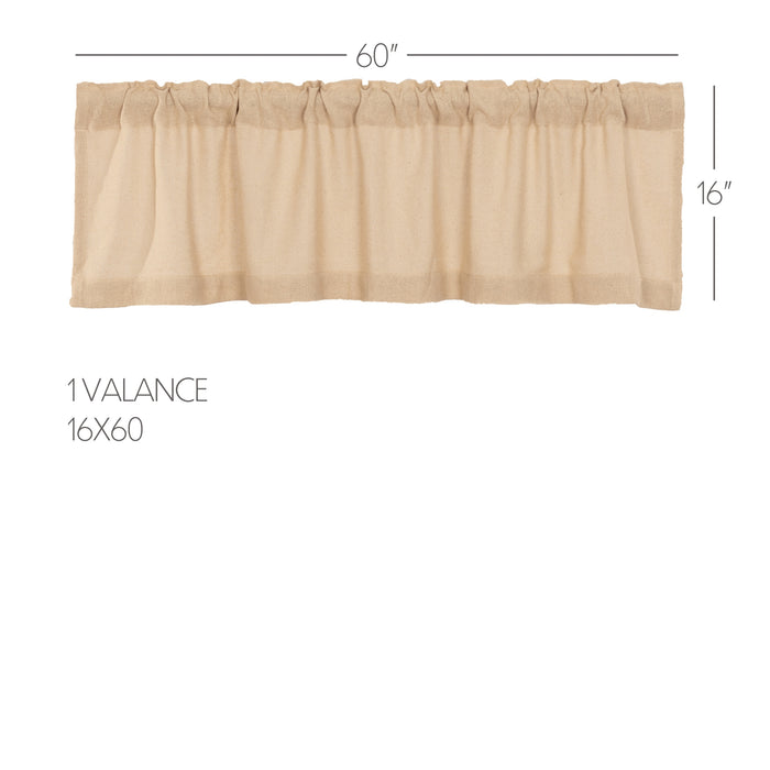 Burlap Vintage Valance 16x60