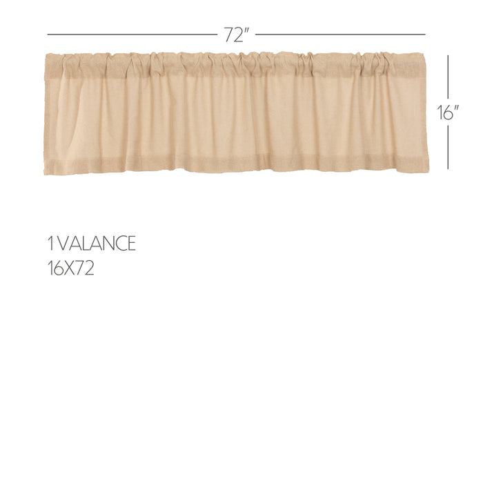 Burlap Vintage Valance 16x72