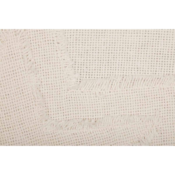 Burlap Antique White Star King Sham 21x37