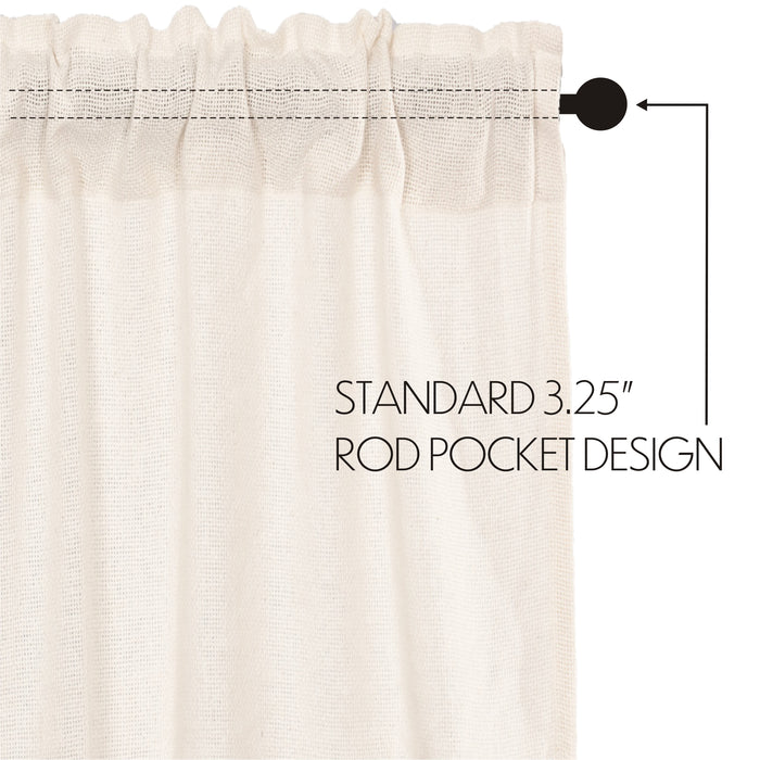 Burlap Antique White Valance 16x72