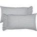 Sawyer Mill Blue Ticking Stripe Ruffled King Pillow Case Set of 2 21x40