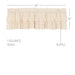 Muslin Ruffled Unbleached Natural Valance 16x60