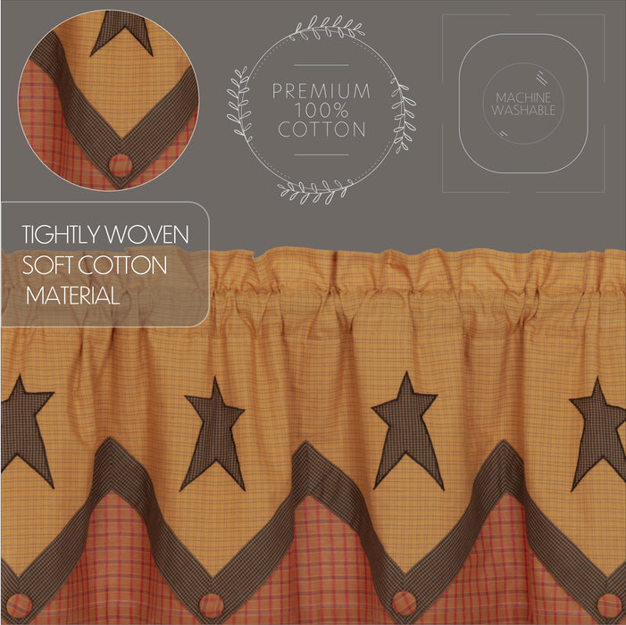 Stratton Primitive Star Valance Layered 20x72