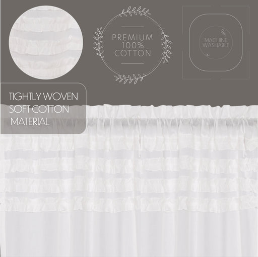 White Ruffled Sheer Petticoat Tier Set of 2 L24xW36