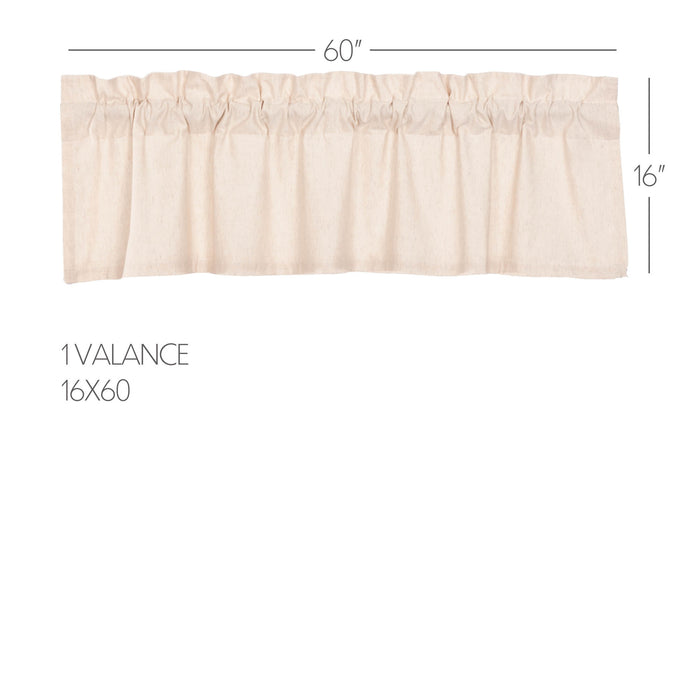 Simple Life Flax Natural Valance 16x60