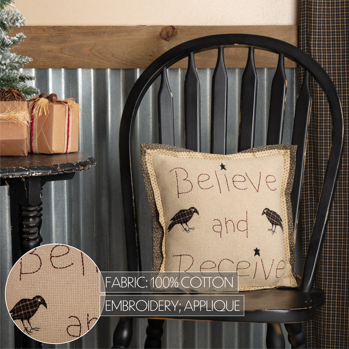 Kettle Grove Believe and Receive Pillow 12x12