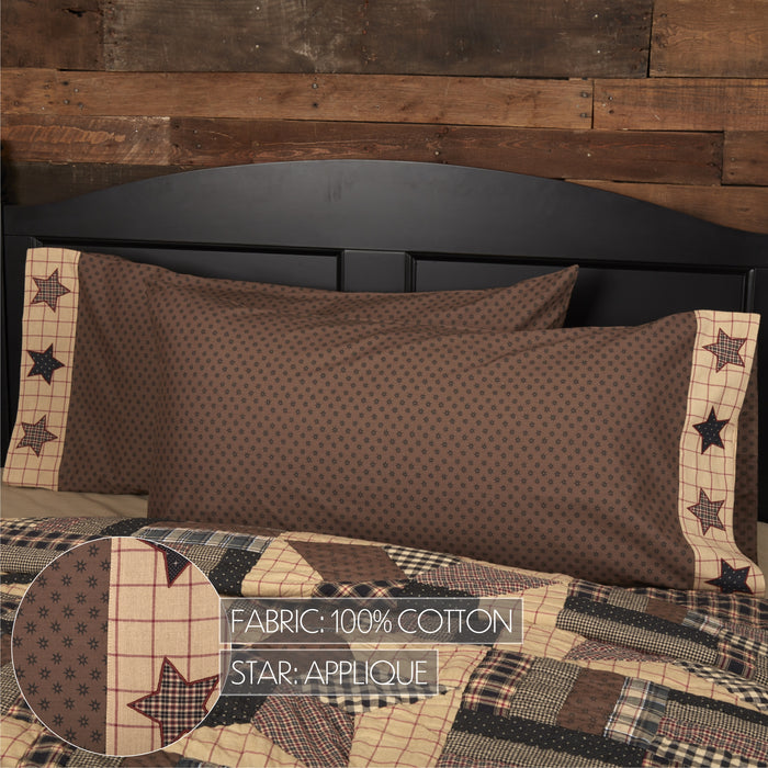 Bingham Star King Pillow Case Set of 2 21x40