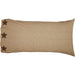 Farmhouse Star King Pillow Case w/Applique Star Set of 2 21x40