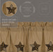 Farmhouse Star Applique Valance 16x72