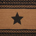 Farmhouse Jute Runner Stencil Stars 13x48