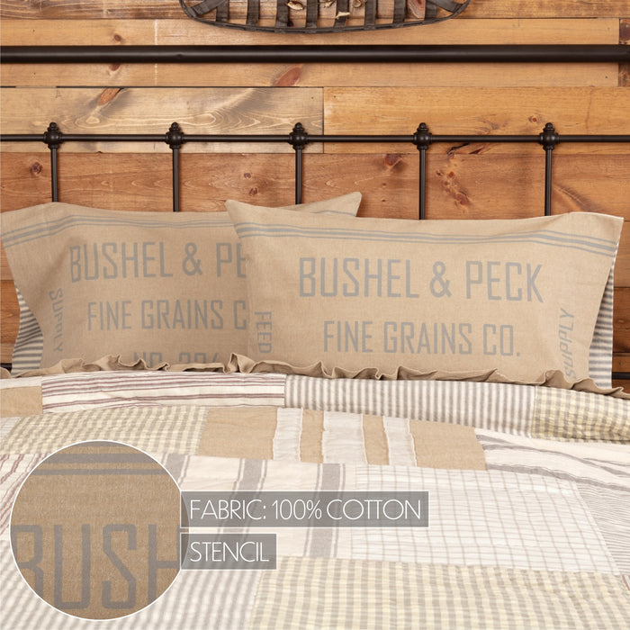 Grace Feed Sack Standard Pillow Case Set of 2 21x30