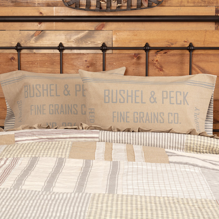 Grace Feed Sack Standard Pillow Case Set of 2 21x30