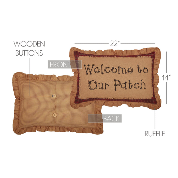 Landon Welcome to Our Patch Pillow 14x22