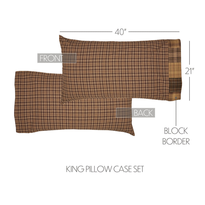 Prescott King Pillow Case Block Border Set of 2 21x40