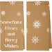 Snowflake Burlap Natural Snowflake Kisses Tea Towel Set of 2 19x28
