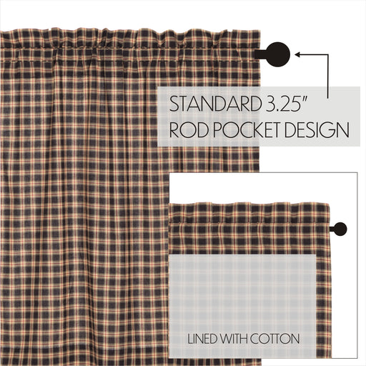 Bingham Star Panel Plaid Set of 2 84x40