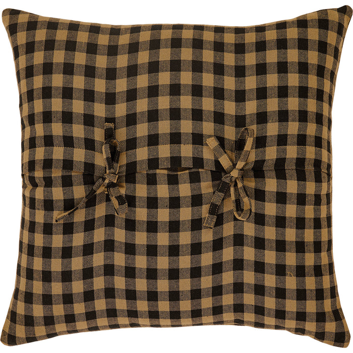 Black Check Pillow Cover Fabric 16x16